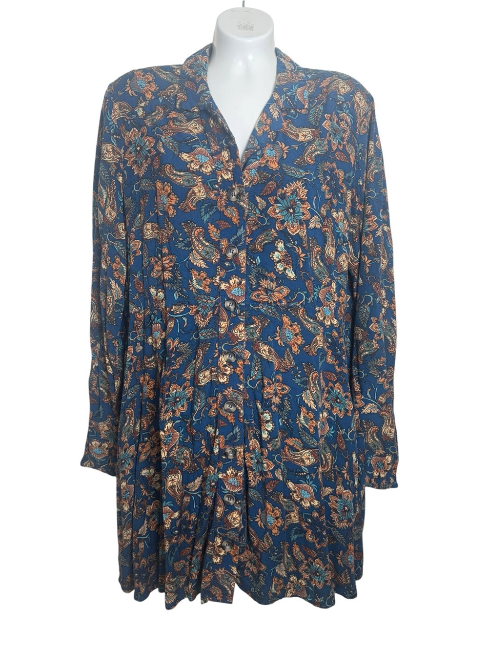 Natural Life Ansley Floral Paisley Button Down Dress - Picture 2 of 7